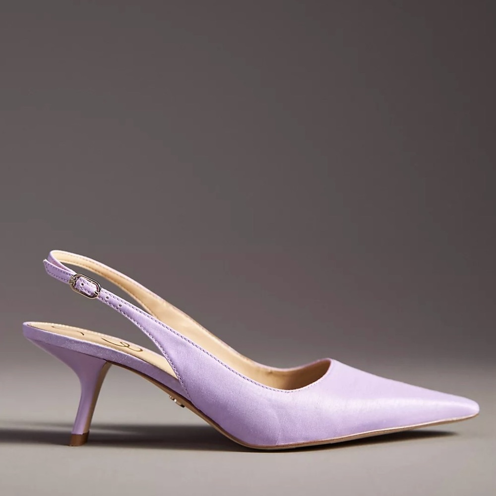 Sam Edelman Bianka Slingback Kitten Heels - Lilac